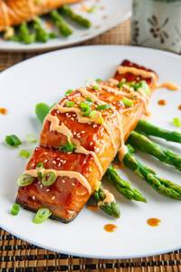 Salmon Asparagus Teriyaki