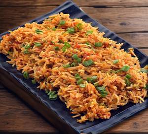 Veg Fried Rice With Papad