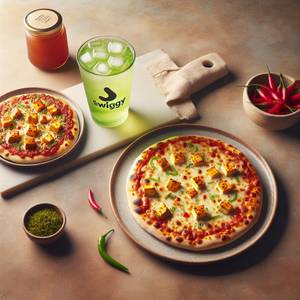 Cheese pizza + soft drink