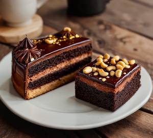 Eggless brownie+ Choco Truffle Pastry