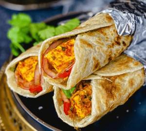 Double egg peri peri paneer butter roll