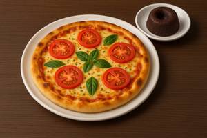 Margarita Pizza [ 7 Inch ] With Choco Lava         