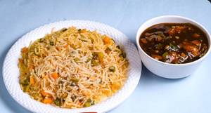 Fried rice with manchurian