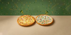 Veg Loaded Pizza (P) + Spicy Veg Feast Pizza (P)