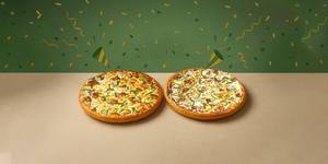 Barbeque Chicken Pizza (P) + Butter Chicken Pizza (P)