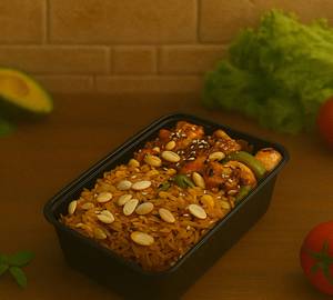 The Soya Power With Saute Brown Rice And Veggies 