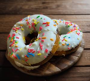 White Chocolate Rainbow Donuts