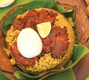 Chicken biryani [half] with chicken 65 [2 pieces]