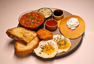 English Breakfast With Pancakes