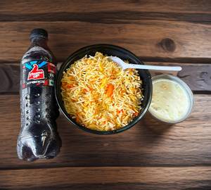 Veg Biriyani+ 200mL thumsup 
