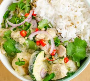 Chicken Green Curry (Thai) With Steam Rice