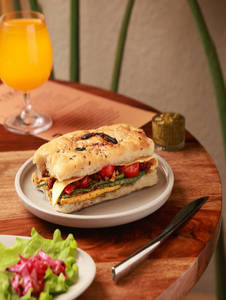 Pesto & Sundried Tomato Focaccia Sandwich