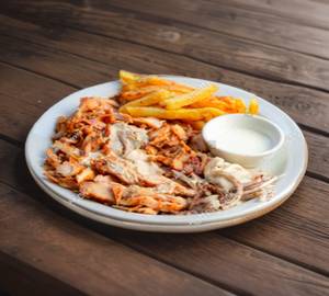 Authentic plate shawarma