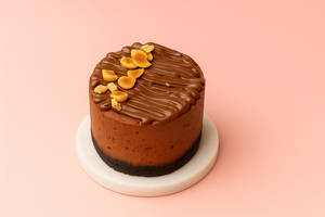 Eggless Baked Nutella Cheesecake