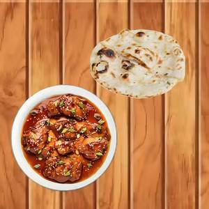 1 Tandoori Roti + 1 Chicken In Choice Of Gravy (hot garlic,black been,sweet & sour                                                                                        