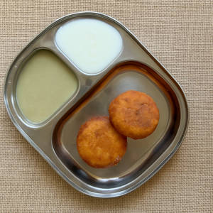 Upvas/fasting Batata Vada Plate