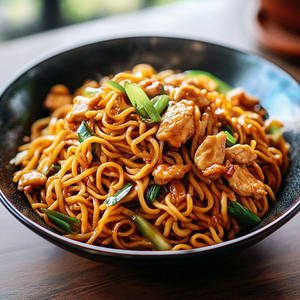 Pan Fried  Chicken Noodles