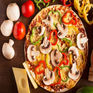 Mushroom and Red Paprika Pizza [7 inches]