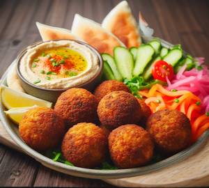 Zattat Pita  Falafel Hummus Platter  