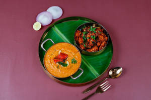 Avakaya Muddapappu Annam + Chicken 65