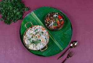 Egg Fried Rice + Chicken Manchuria