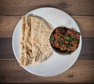 3 phulka + Chicken pepper fry dry