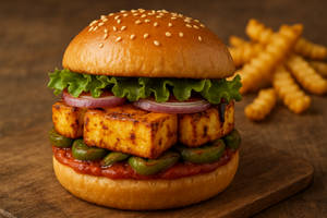 Paneer Tikka Burger