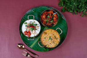 Sambar Rice + Curd Rice + Chicken 65