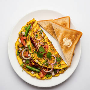 Classic Bread Masala Omelette (2 Egg)