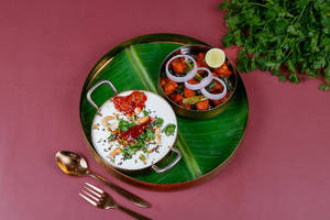 Curd Rice + Pepper Chicken
