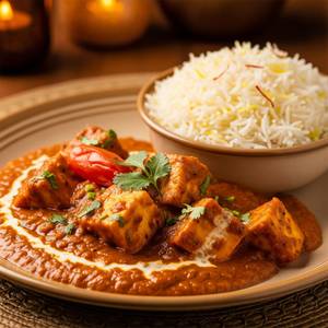 Shahi Paneer & Choice of bread/Rice         