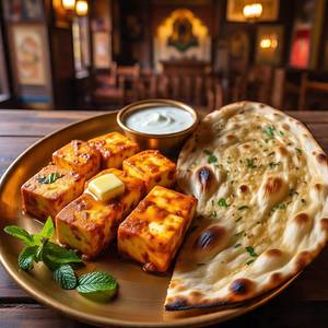 Paneer with butter naan