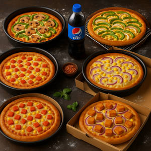 Six Pizza Double Topping Combo + Pepsi