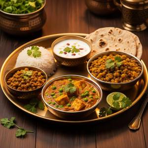 Matar Paneer Thali                               