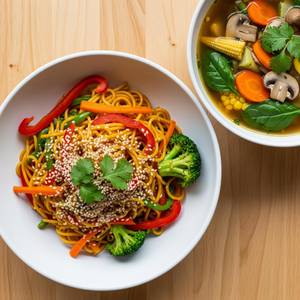 Veg Noodles+Veg soup                  