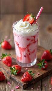 Strawberry Shake With Ice Cream 350 Ml