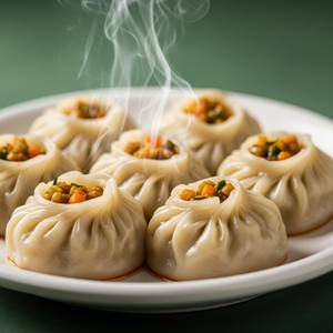 Veg Steamed Momos (6 Pcs)