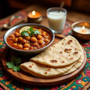 1 Chana masala + 3 Roti