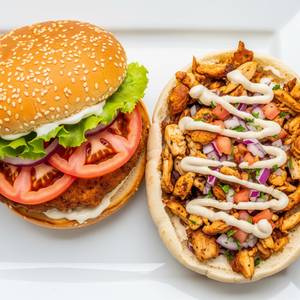 Chicken Burger+ chicken Sharwarma                  