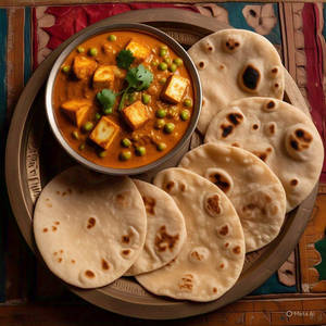 1 Aloo Matar + 3 Tawa Roti                  