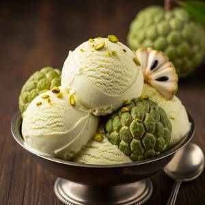 Natural Sitaphal  Fruit Ice Cream