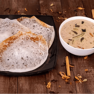 Appam [3nos] + Veg Stew /Kadala Curry