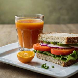 Veg Grilled Sandwich + Fruit Juice                    