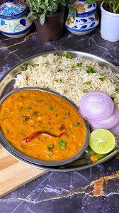 Jeera rice with dal tadka