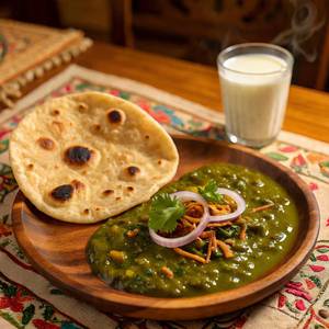 1 Dal Palak + 2 Plain Chappati                  