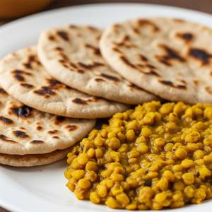 Dal Fry + 4 Tawa Roti                                                