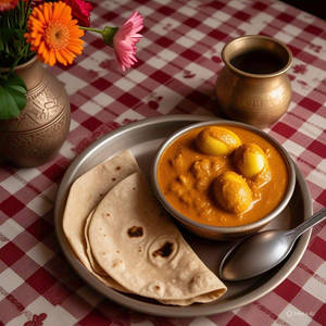 1 Egg masala [2 eggs] + 3 Roti