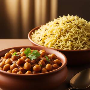 Chana Masala + Jeera Rice