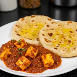 4 butter roti with matar paneer