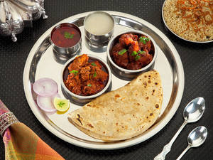Fry Mutton Special Thali